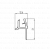 Duscholux 250236.01.000.1000 drainage profile horizontal, 100cm, 6mm