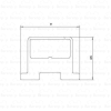 Duscholux 620201.01.001.2150 magnetic profile, 215cm, white