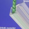 Exa-Lent Universal Probestück Duschgummi Typ DS46 - 2cm Länge und passend für Glasstärke 6mm - Anschlagprofil 1 Klappe