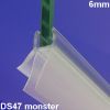 Exa-Lent Universal Probenstück Duschgummi Typ DS47 - 2cm Länge und geeignet für Glasstärke 6mm - 3 Klappen