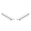 HSK Atelier Pur E77058 set glasdorpellijsten tbv onderzijde 4-delige hoekinstap met schuifdeuren *niet meer leverbaar*