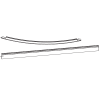 HSK Atelier Pur E77059 strip for bottom 3-part quarter-round revolving door, radius 55cm *no longer available*