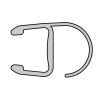 HSK E100077-6 Dichtprofil, vertikal, 200cm, 6mm