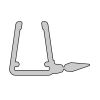 HSK E57065 Dichtung, vertikal, 200cm, 6mm