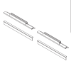 HSK Exklusiv E85058 glasdorpellijst voor draaivouwdeur links, 6mm *niet meer leverbaar*