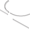 HSK Premium E79059 Set gebogener Dichtungsprofile für halbrunde Türen 96x82cm, 6mm *nicht länger verfügbar*