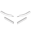HSK Premium E79059 set gebogen afdichtingsprofielen tbv kwartronde deuren, 4 dlg 80x80cm, radius 50cm *niet meer leverbaar*