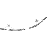 Huppe 1002, 069729 set of drain profiles for 2-part quarter-round corner entry