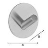 Smedbo Beslagsboden BX1090 design towel hook matt white stainless steel