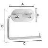 Smedbo Beslagsboden BX1097 toilet roll holder matt white stainless steel