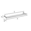 Smedbo Home HV3364 double towel rail 65cm matt brass