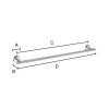 Smedbo Home HV3464 towel rail 65cm matt brass