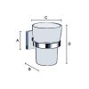 Smedbo House RS343 holder with tumbler matt chrome