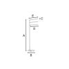 Smedbo Outline FK608 free standing triple swing arm towel rail 30cm chrome