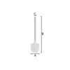 Smedbo XTRA HK237 spare toilet brush with handle chrome