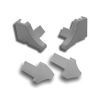 Novellini R04JETA1-K set of cover caps chrome