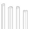 Novellini R10BJ3P1-30 set of magnetic slide-in profiles white 030