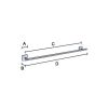 Smedbo House RK3464 towel rail 65cm chrome