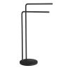 Smedbo Beslagsboden BB1231 freestanding double towel holder 40cm matt black