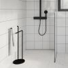 Smedbo Beslagsboden BB1231 freestanding double towel holder 40cm matt black