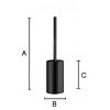 Smedbo Beslagsboden BB1233 toilet brush matt black