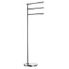 Smedbo Outline FK608 free standing triple swing arm towel rail 30cm chrome