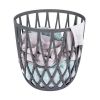Wenko Omio 22926100 wasmand/ badkamerkruk grijs