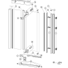 Huppe 1002, 054234 drain profile for revolving door with fixed part for side wall