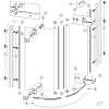 Huppe 1002, 069729 set of drain profiles for 2-part quarter-round corner entry