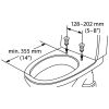 Etac Hi-Loo 80301106 toilet seat with lid 6cm fixed-mounted white