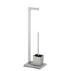 Wenko 20604100 Granite toiletstandaard (toiletborstelhouder + toiletrolhouder) RVS gesatineerd