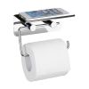 Wenko 21809100 toiletrolhouder met smartphone houder RVS glanzend