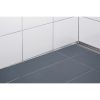 Blanke Aqua Keil Wand 8402856100L afsluitprofiel 2000x10x40mm links mat zwart