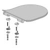Clou Hammock CL040606021 dunne toiletzitting met deksel mat zwart