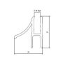 Duscholux 250370.000.FIVE.R drainage profile angled right, 5mm