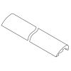 HSK E100050-2-01 Wasserleiste gerade, 100cm, Alu Silber-matt (2er-Set, für alle Eckeinstiege)