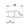 Kermi 2534096 magnetisches Profil 45 Grad links vertikal 200cm
