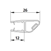 Kermi 2534097 magnetisches Profil 45 Grad rechts vertikal 200cm