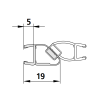 Kermi 6025715 magnetisches Profil 45 Grad vertikal 200cm