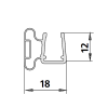 Kermi 6031610 magnetisches Profil seitlich vertikal 200cm