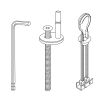 Villeroy en Boch Architectura Vita 92244161 set vaste scharnieren chroom