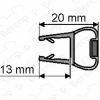 Huppe universeel 070036 magneetstrip, 200cm / 8mm