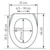 Diaqua Formica 31166741 toiletzitting met deksel wit