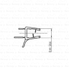 Duscholux 250353.01.006.000 curved drainage profile horizontal, right, 86cm, 8mm