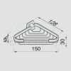 Geesa Standard 5136 zeephouder hoekmodel chroom
