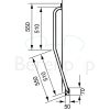 Handicare (Linido) LI2611011200 trapspilbeugel 510x510mm RVS gepolijst