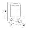 Inda Hotellerie A05671CR zeepdispenser 1 liter chroom