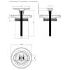 Clou CL1060300021 drain and trap connector for Flush and First wash-hand basin, matt black