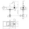 Clou InBe IB0303096 Handwaschbecken-Satz 4, mit Waschbecken, Kaltwasserarmatur, Ablauf und Siphon, Keramik weiß und Chrom