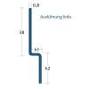 Blanke Aqua Keil Wall 8452851080L gradient edge profile 980x8x24mm left Stainless steel satin white